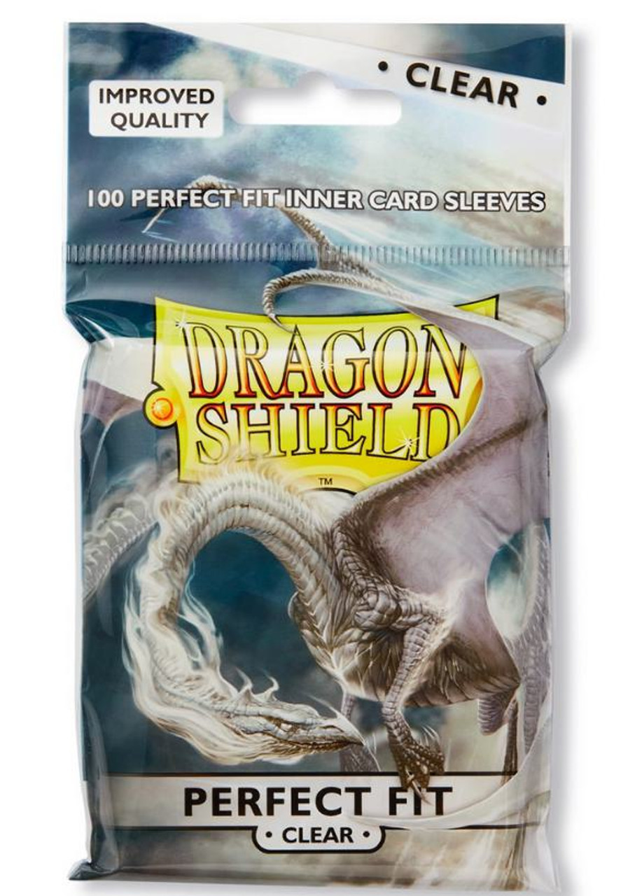 DRAGON SHIELD - PERFECT FIT - CLEAR (100) - Card Supplies » Sleeves -  Standard Size » Dragon Shield - Sleeves - Gamer's Spot