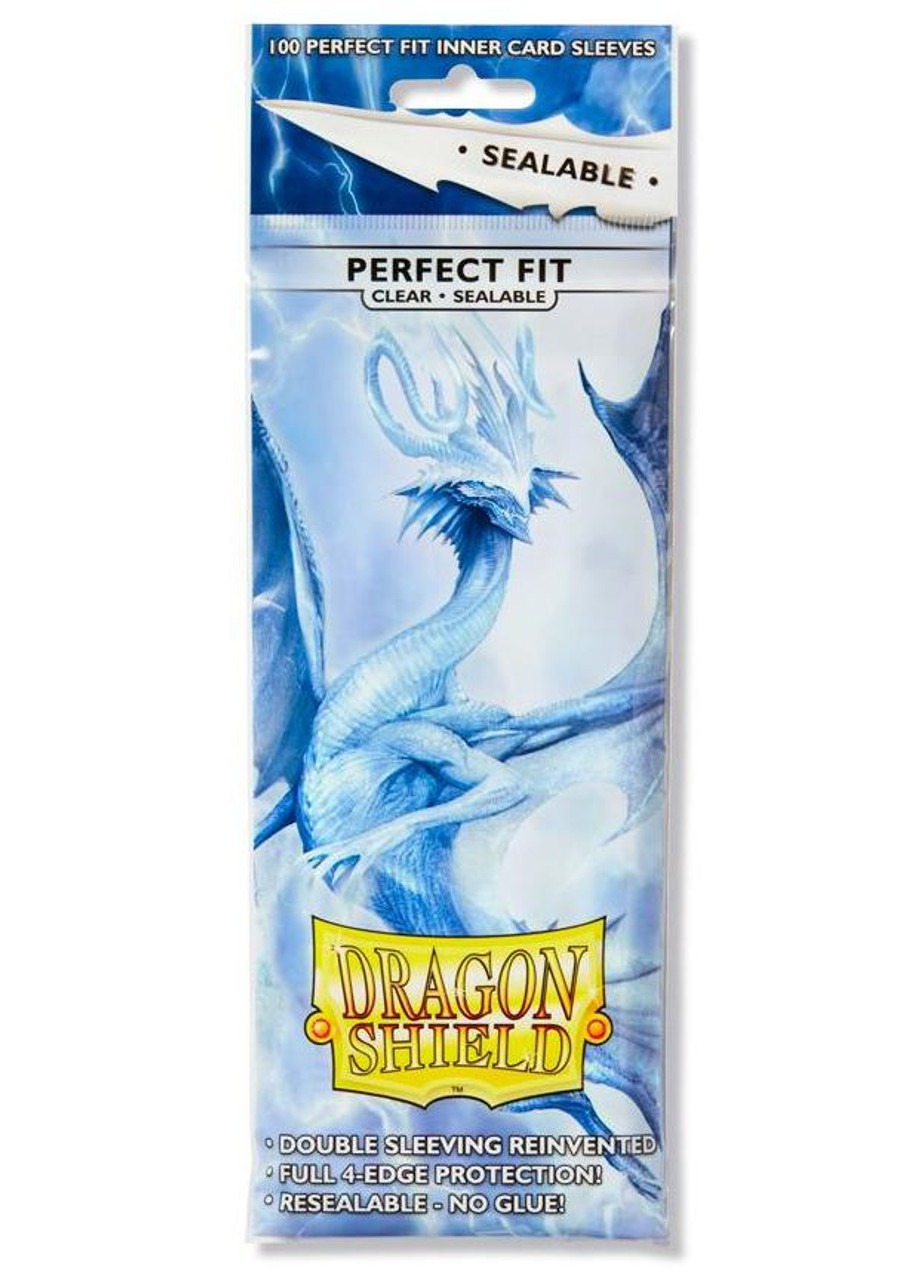  10 Packs Dragon Shield Perfect Fit Clear Inner Sleeves Standard  Size 100 ct : Toys & Games