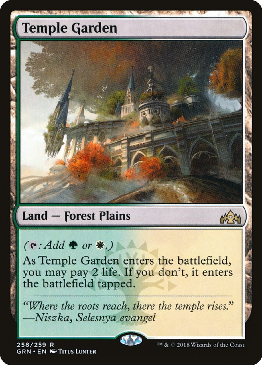 Moderate Play x 1 Temple Garden - Foil Return to Ravnica 海外 即決-