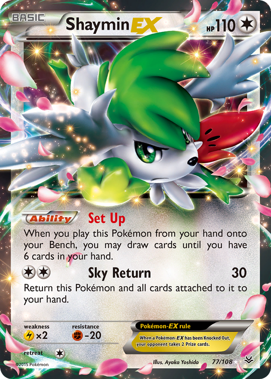 Shaymin-EX - 77/108 - Rare Holo EX