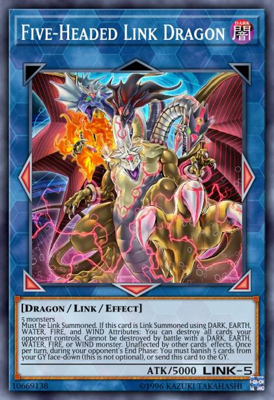 YuGioh Five-Headed Link Dragon NM DUOV-EN007 Ultra Rare Card 1st Ed. 