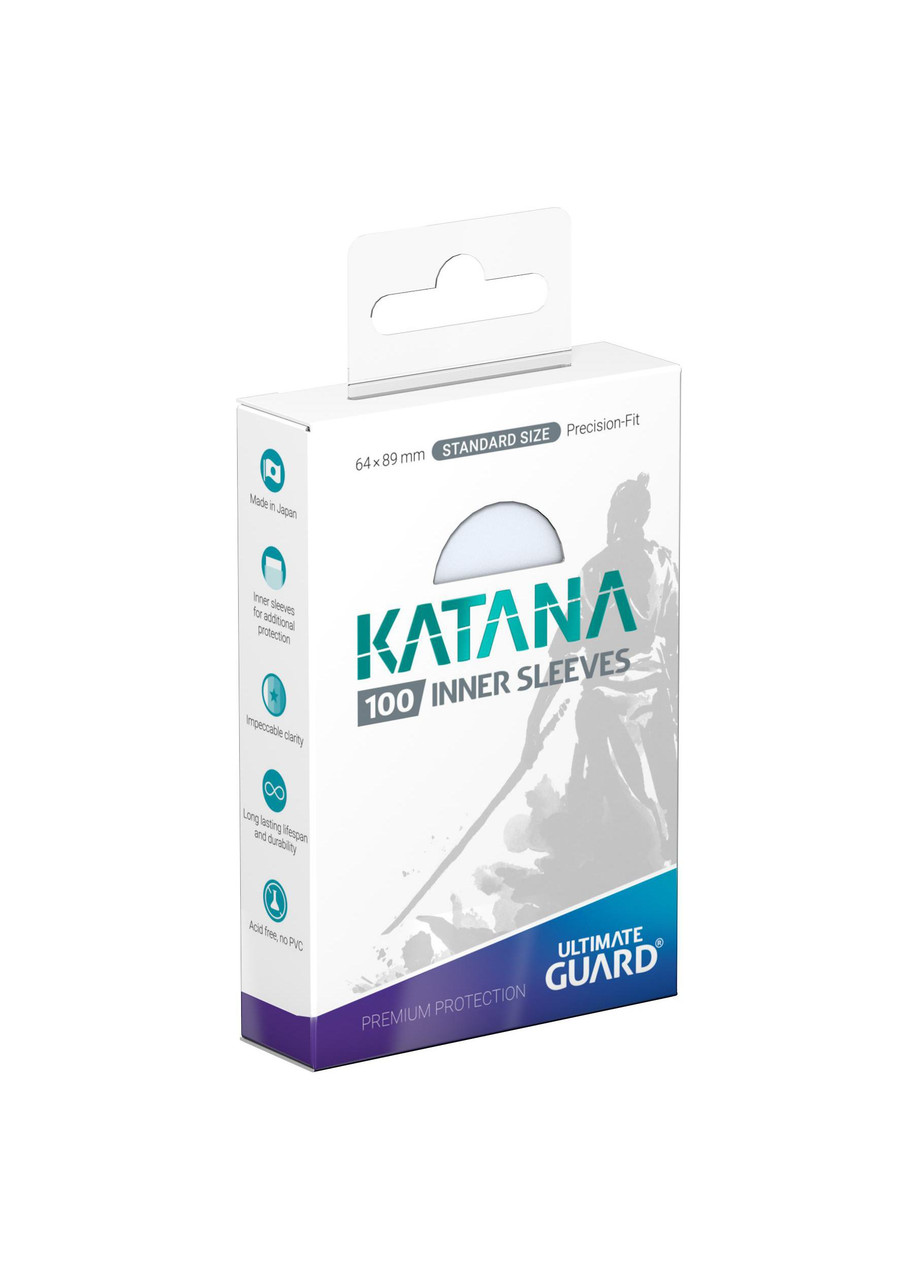 Ultimate Guard Katana Precision Fit Inner Sleeves - Standard Size - 100ct -  Face To Face Games