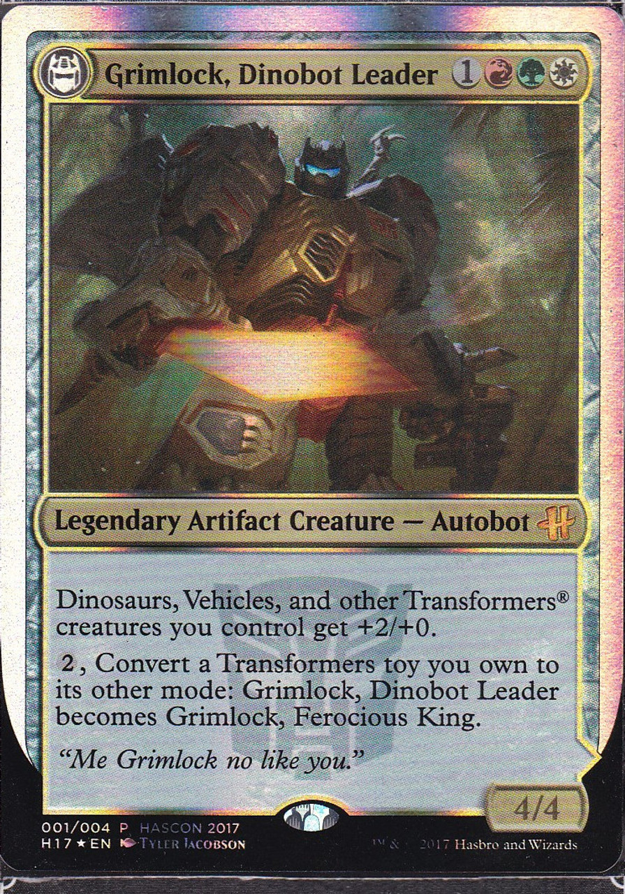 Grimlock, Dinobot Leader // Grimlock, Ferocious King - Foil - Scan