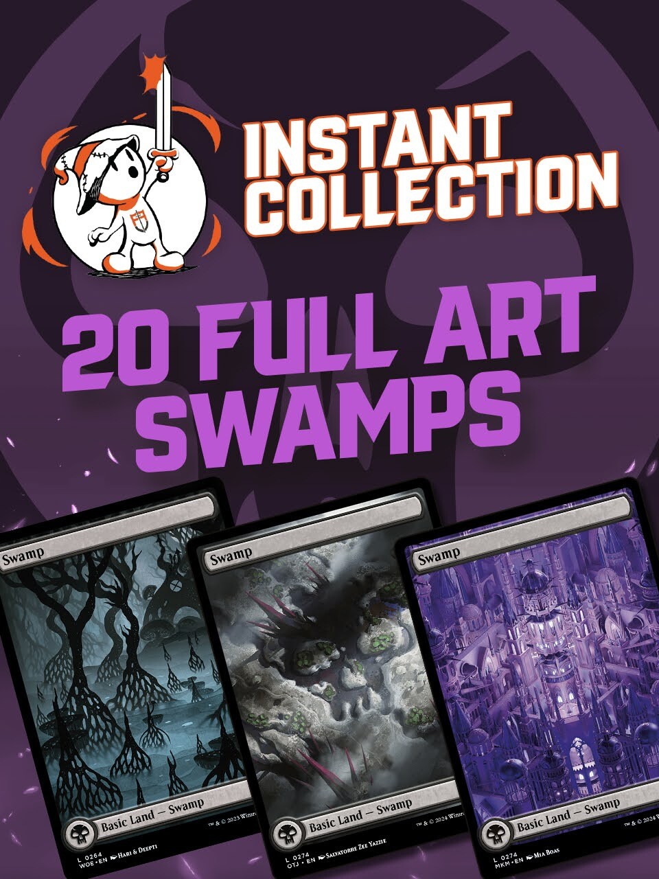 20 Full Art Swamps