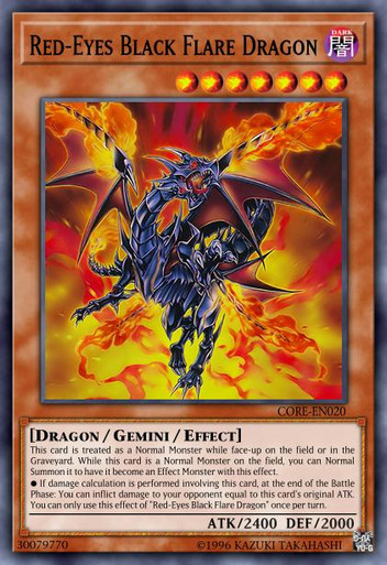 Red-Eyes Black Flare Dragon - CORE-EN020 - Super Rare Face Face Games