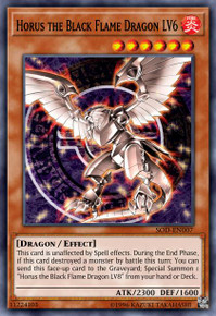 Yugioh Horus The Black Flame Dragon LV4 SOD-EN006 Ultimate Rare MP