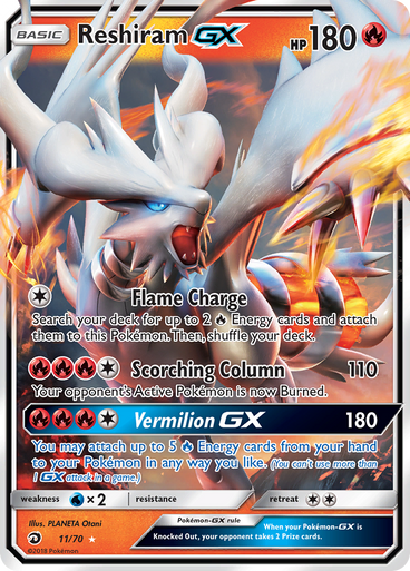 Cartão Pokemon Reshiram e Zekrom GX em segunda mão durante 70 EUR