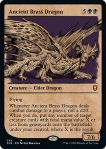 Ancient Brass Dragon (Borderless) from Commander Legends: Battle for  Baldur's Gate Proxy