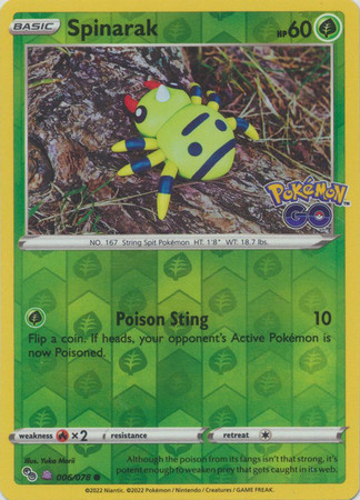 Pokemon Trading Card Game 053/078 Ditto (006 Spinarak Sticker