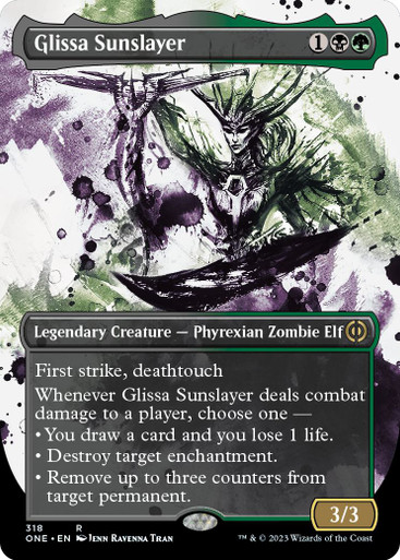 Glissa Sunslayer [318] [Borderless] [Ichor] [Phyrexia: All Will Be One 