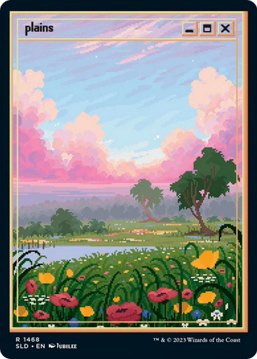 Plains [1468] [Full Art] [Pixel Lands_v02.jpg] [Secret Lair Drop ...