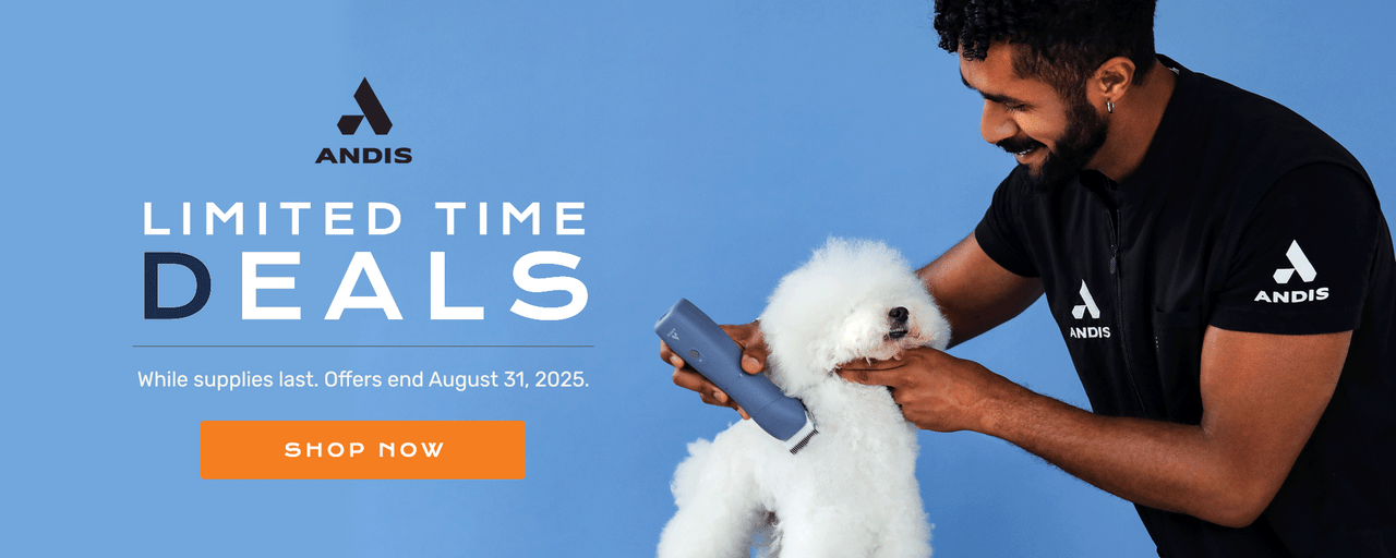 Limited time Andis Deals. While supplies last. Offers end August 31, 2025.