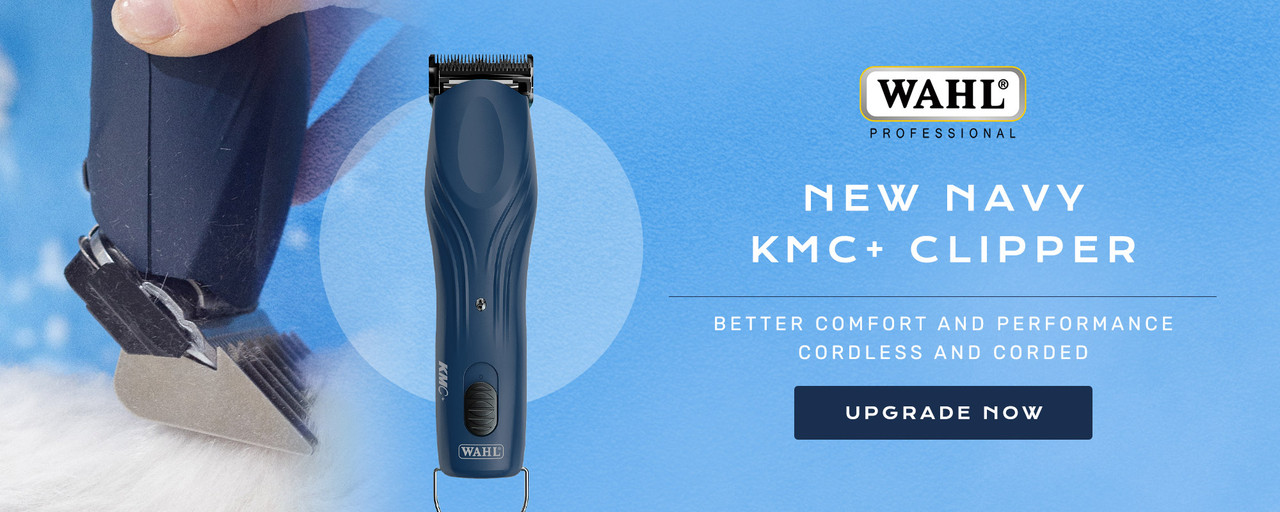 New Wahl Navy KMC+ Clipper! Better comfort and performance. Cordless and corded. Upgrade now!