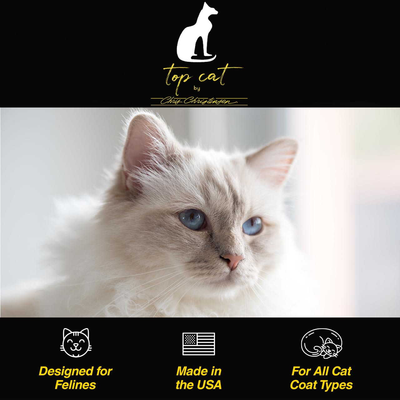 Chris Christensen Top Cat PreBath Degreaser Solution for Cats 16 oz