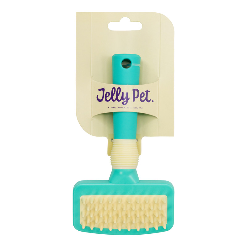 Jelly Pet Dog Bath Brush  Use Wet or Dry for Deshedding