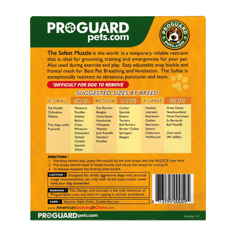proguard softie muzzle