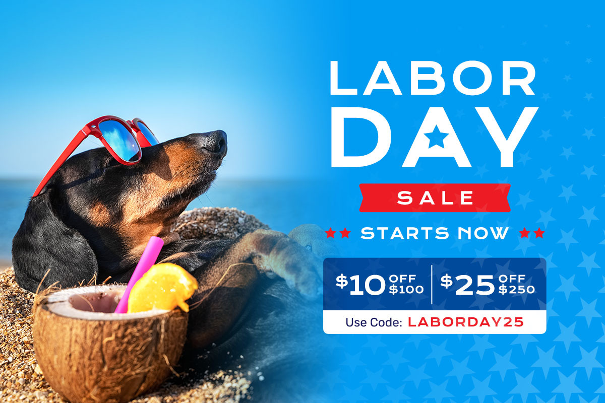 Labor Day Sale Starts Now: $10 Off $100 orders or $25 off $250 orders or more. Must apply code LABORDAY25 at checkout.