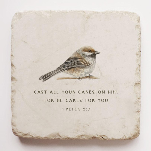 Scripture Stone
Cast all your cares on Him, for He cares for you. 1 Peter 5:7