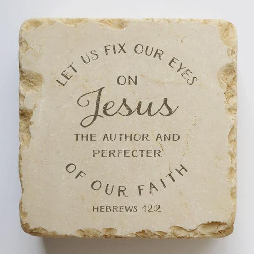 Scripture Stone
Let us fix our eyes on Jesus, the author and perfecter of our faith.
Hebrews 12:2