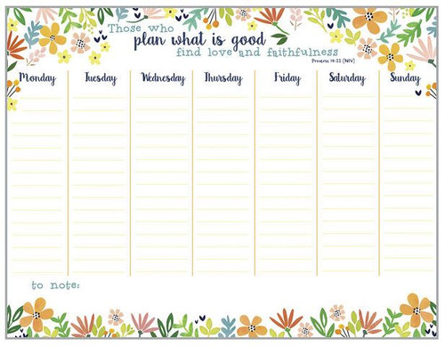 Stationery
Weekly planner