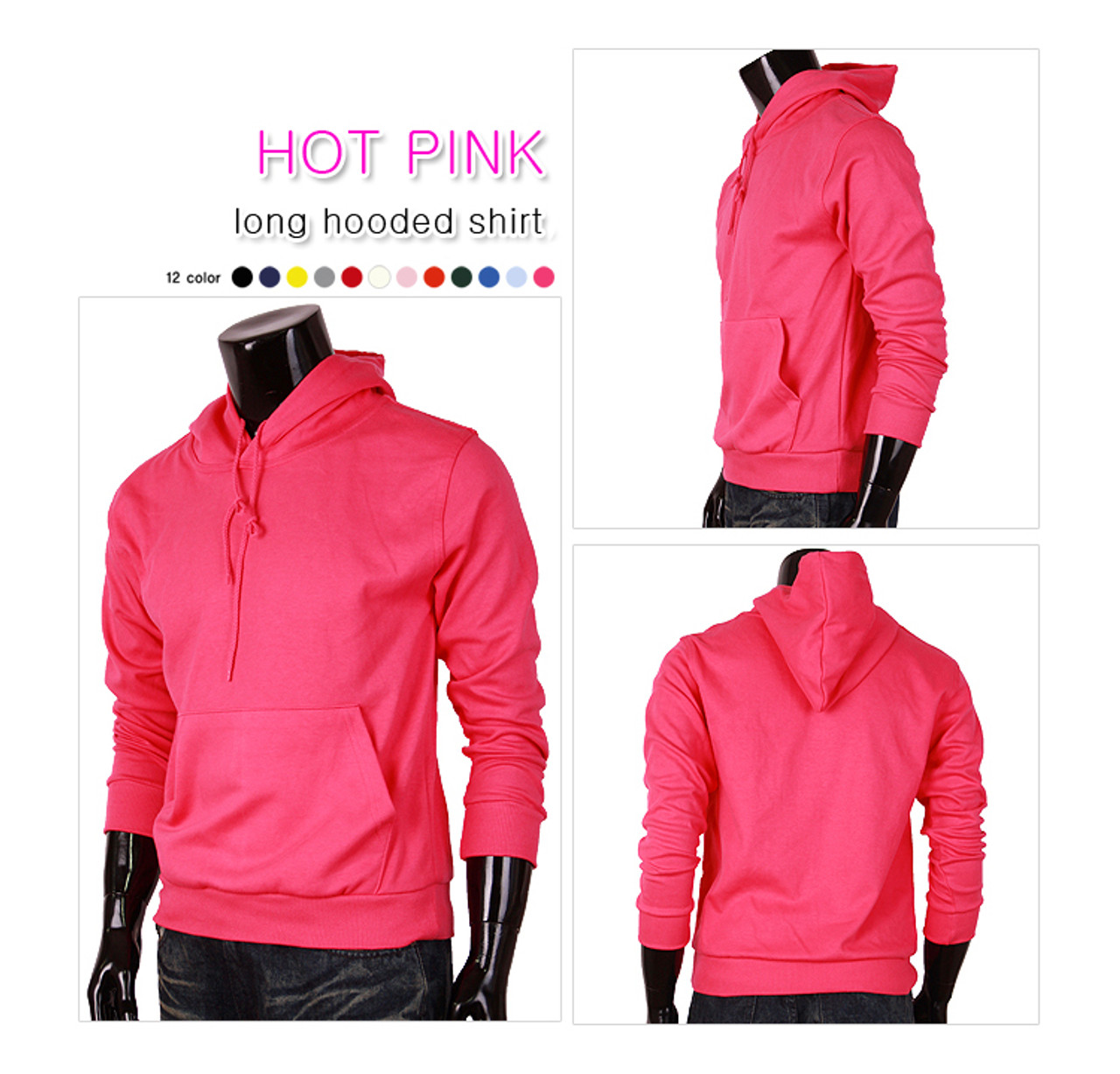 hot pink zipper hoodie