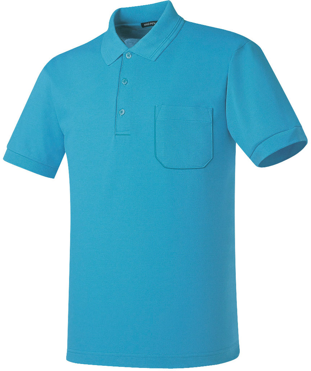 aqua blue polo shirt