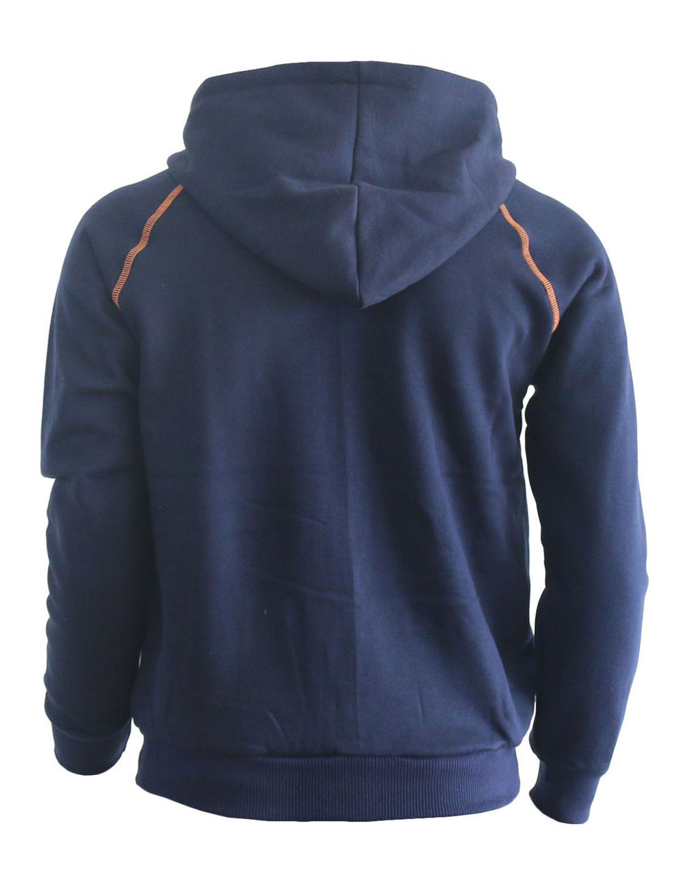 Casual warm sweat zip-Hoodie jumper of orange color hoodie zip-up