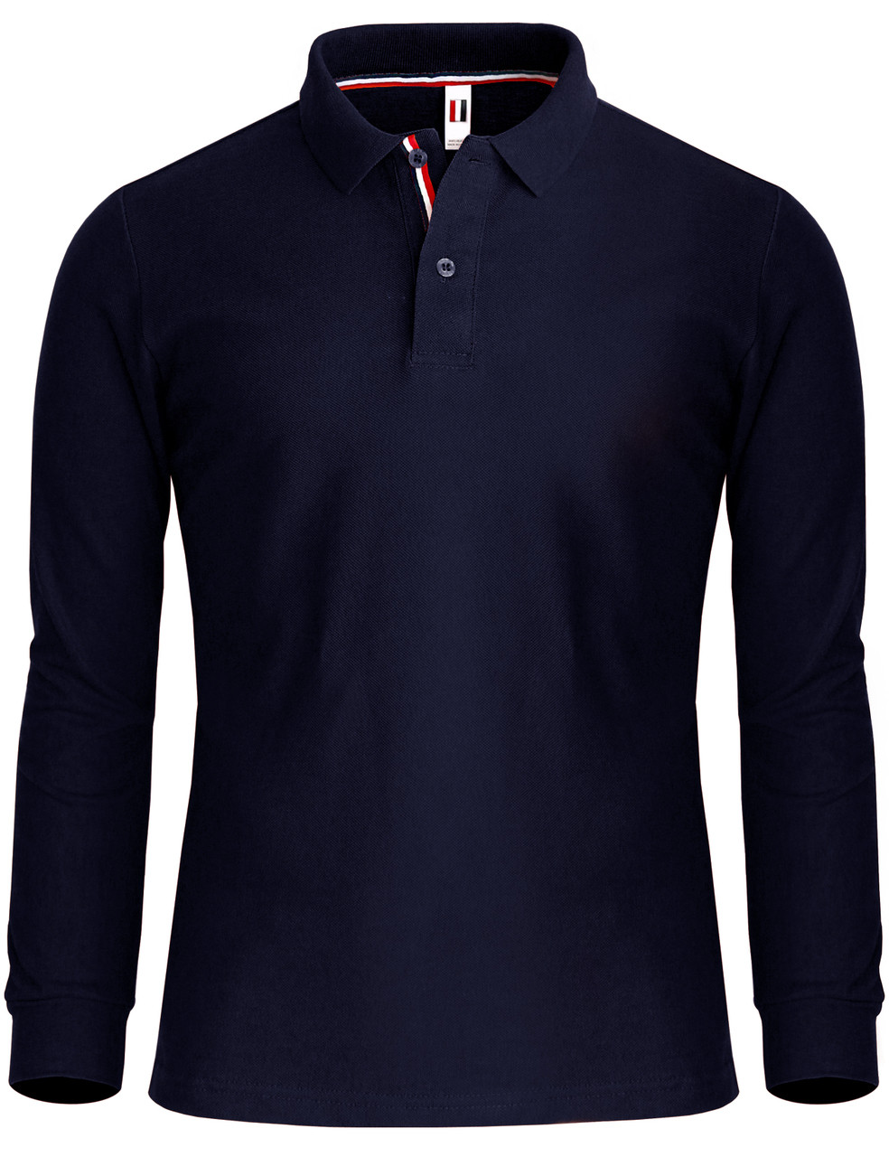 5.11 Work Gear Men's Professional Long Sleeve Polo Shirt, Cotton Pique  Knit, Reinforced Seams, Dark Navy, X-Large, Style 42056 