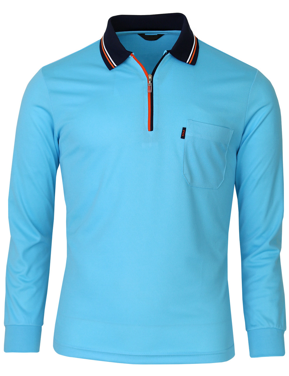 Long Sleeve Dri Fit Zip Polo Shirt-Unisex