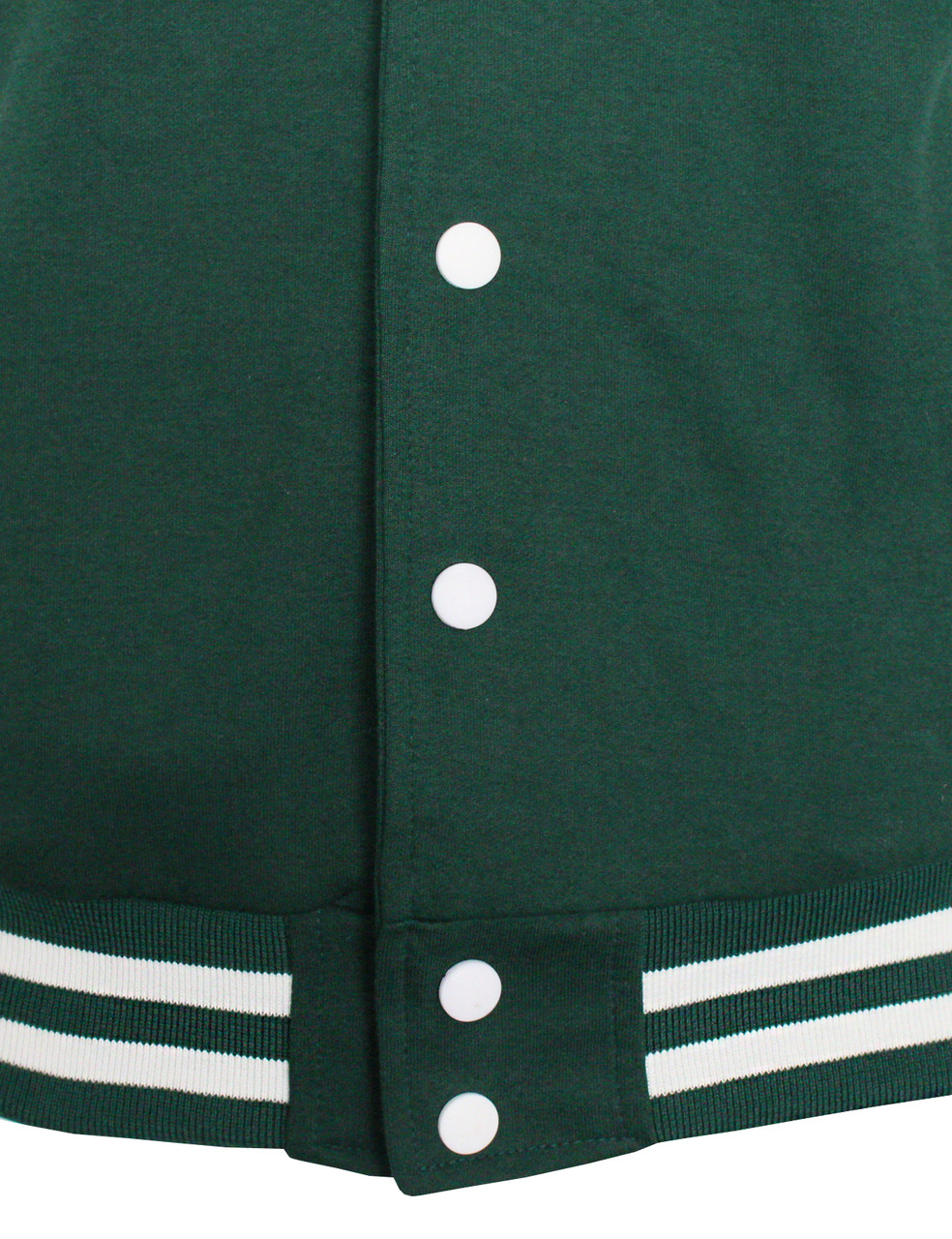 Adult Sweatshirt Varsity Jacket GREEN/WHITE