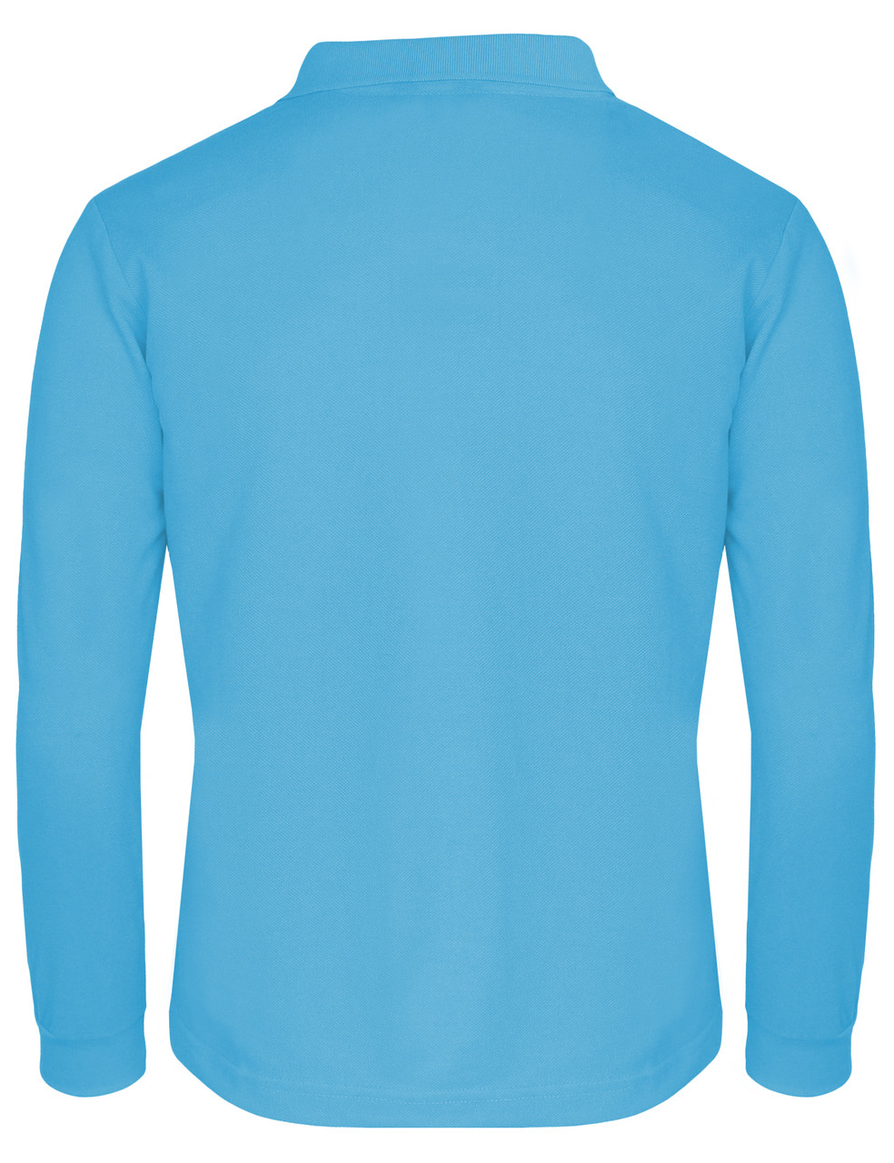 Long Sleeve Pique solid Polo Shirts-Unisex