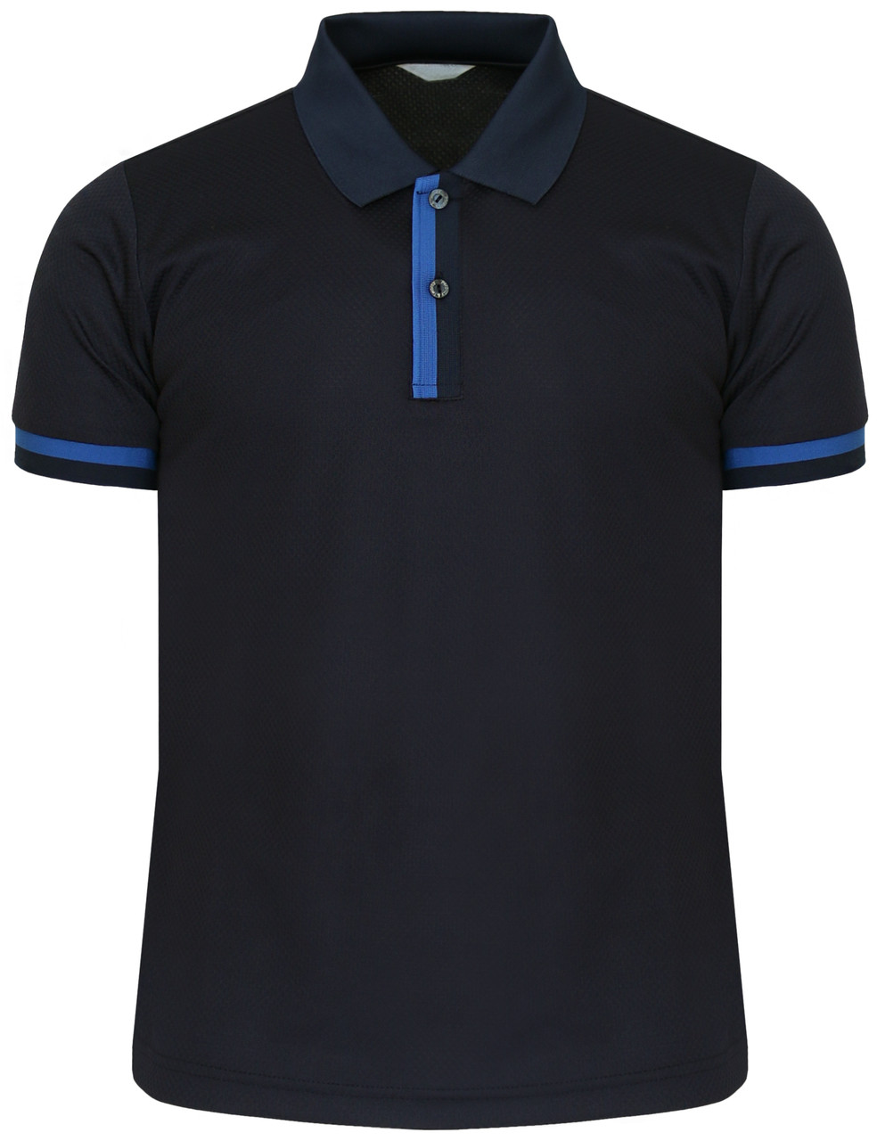 ◆ ◆ South Blue Black Logo Open Collar Polo Shor TERRY OPEN COLLAR POLO – Slate & Stone