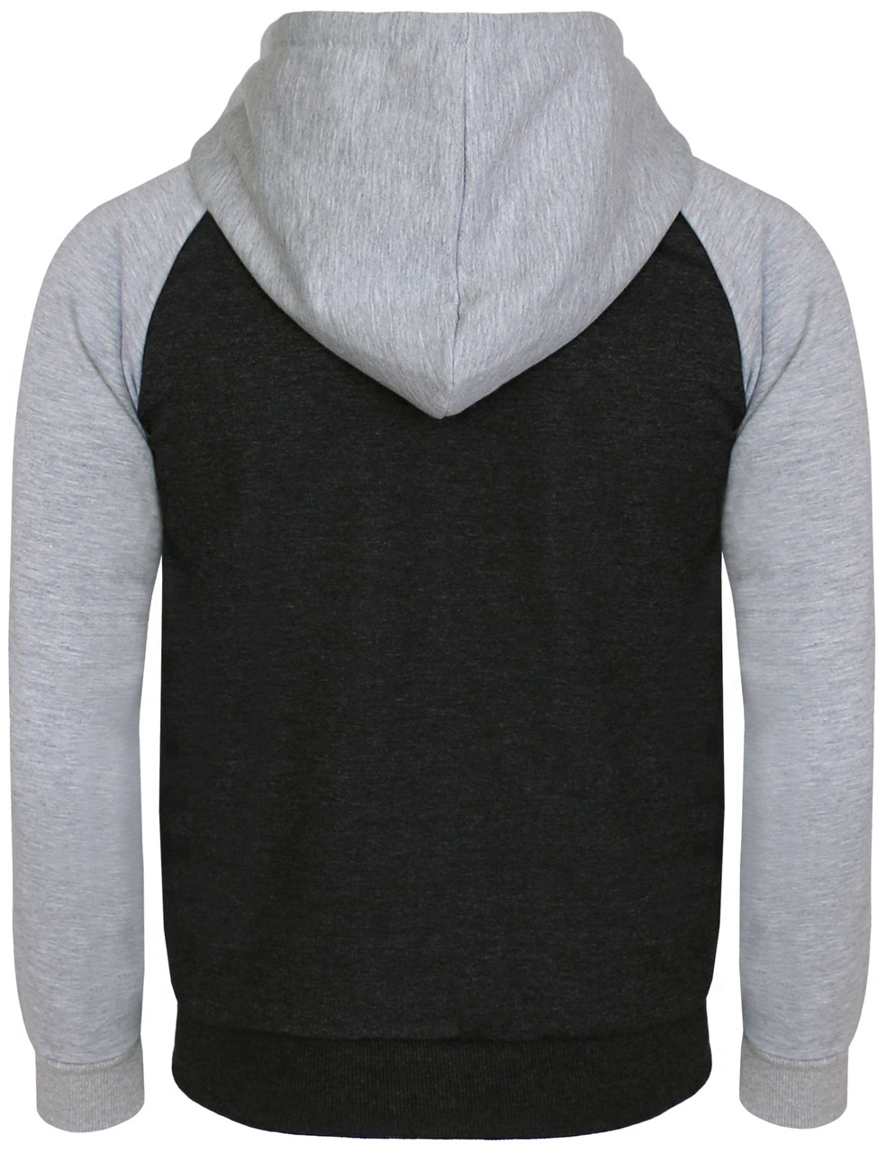 Long Sleeve Raglan Hoodie Cotton zip-up Jacket-Unisex