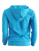 BCPOLO zipper hoodie jumper Zip-Hoodie, Solid Cotton Zip-up hoodie jacket-Blue