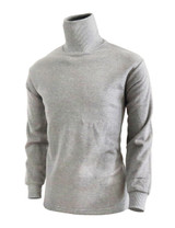 BCPOLO Men's Turtleneck Long Sleeves warm sweat shirt_gray