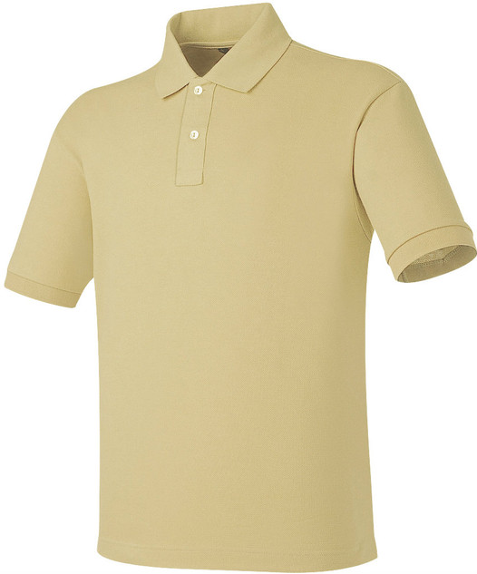 beige Cotton Pique Polo shirt by bcpolo.com