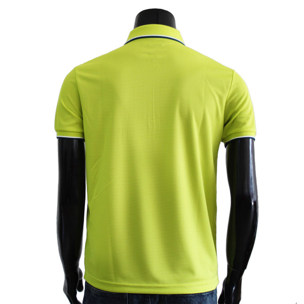 Light-Green polo zip-up neck t-shirt short sleeves