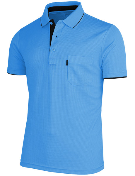 Short Sleeve Dri Fit Three Button Polo Shirt-Unisex