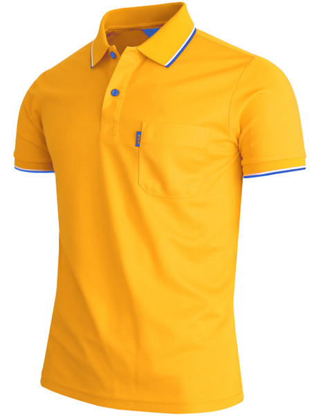 Short Sleeve Dri Fit Point Button Polo Shirt-Unisex