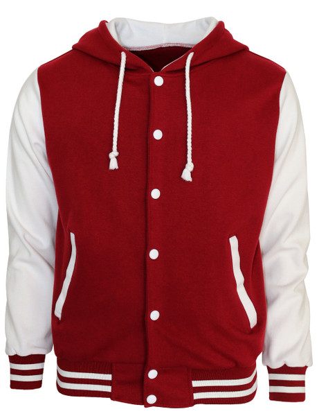 Red and White Baseball Varsity Jacket