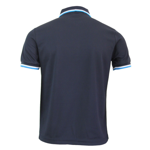 Navy Polo zip-up neck t-shirt short sleeves polo shirt.