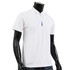 Cooling polo zip-up neck t-shirt short sleeves-white