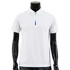 Cooling polo zip-up neck t-shirt short sleeves-white