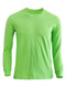 Basic Light green Crew Neckline Long Sleeves Cotton T-Shirt