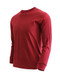 Basic Maroon Crew Neckline Long Sleeves Cotton T-Shirt