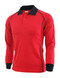 Casual unisex sportswear unique design long sleeve polo shirt-red