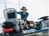 Sea-Doo LinQ 51L Cooler Extension 295100888 fitted on a FishPro while the rider fishes