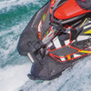 Spark Tow Pro fitted to a red Sea-Doo Spark riding through the water, viewed from above