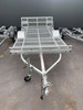 Towrex ATV/SSV trailer, front view showing drawbar, jockey wheel and mesh deck