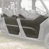 Can-Am Defender MAX half doors 715006316 fitted, close-up of the black door panels